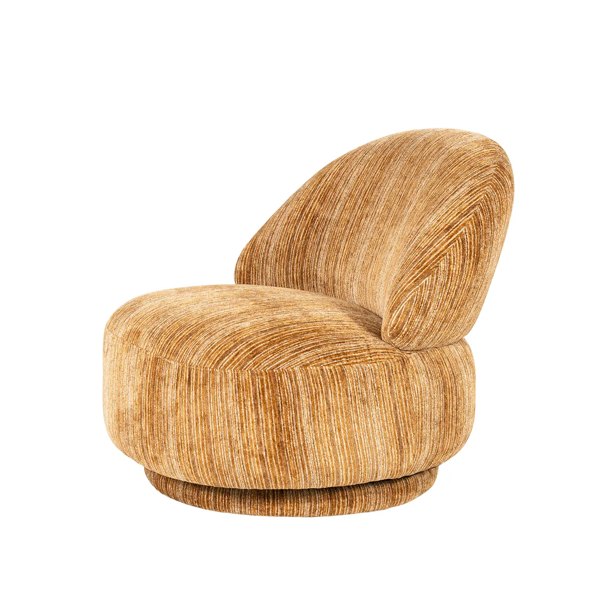 Swivel Lounge Chair FineLine Mustard