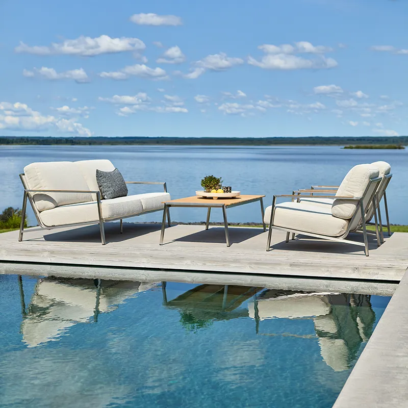 Naos armchair  Stainless steel / Dot beige