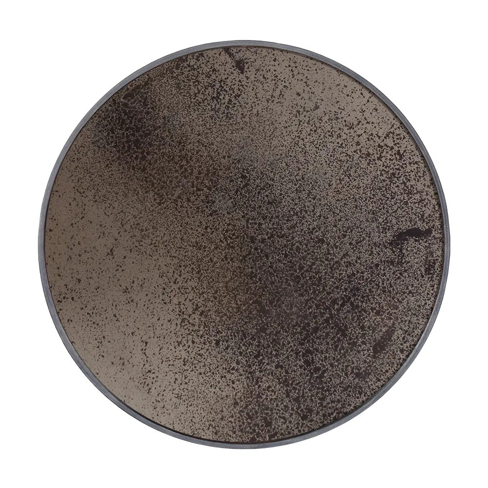  Aged wall mirror Ø121 cm bronze