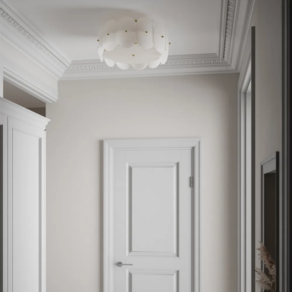 Omlott ceiling light Ø53cm brass/white