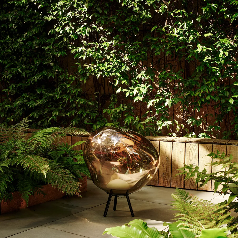 Melt Portable Large floor lamp Gold LED