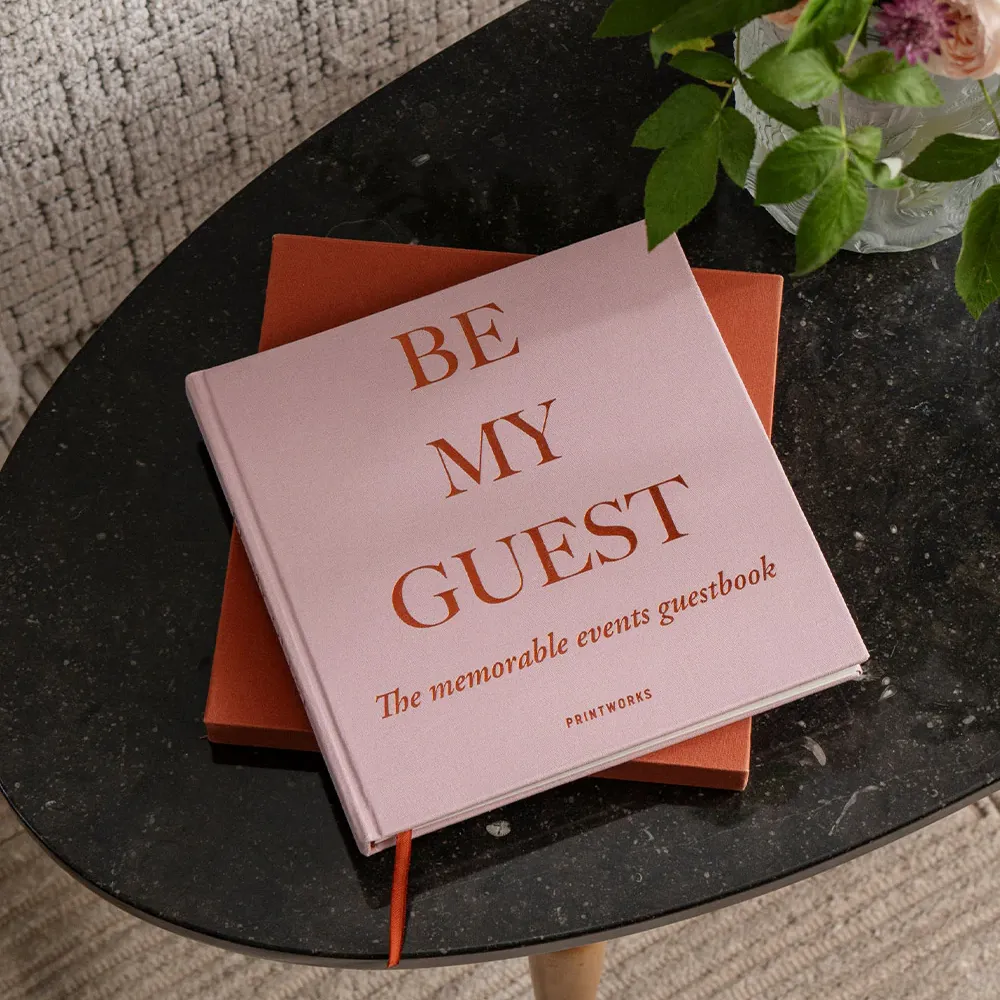 Guest Book - Rust/Pink