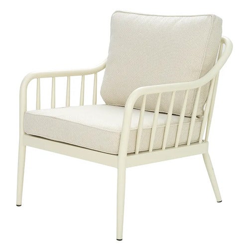 Coleville armchair  Pearl white / Dot beige