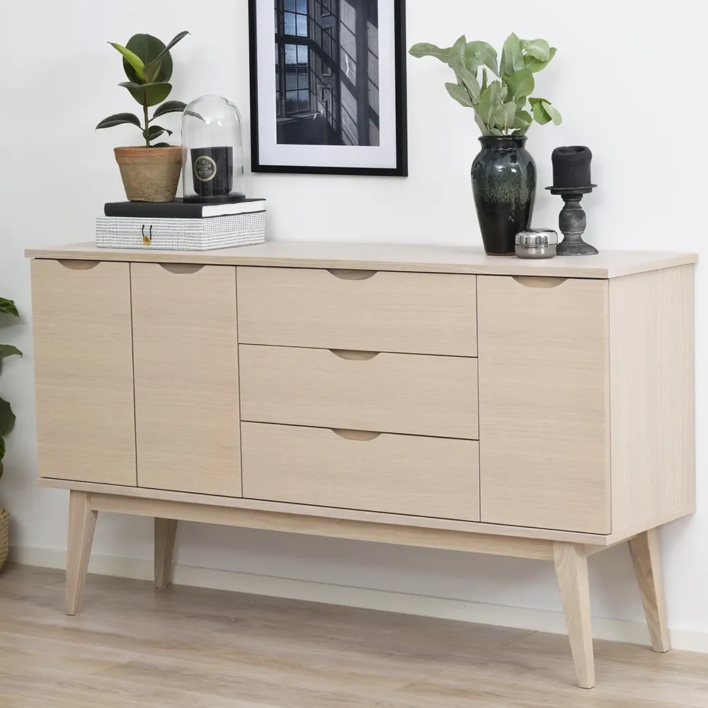 Filippa sideboard 150x40 cm white pigmented oak