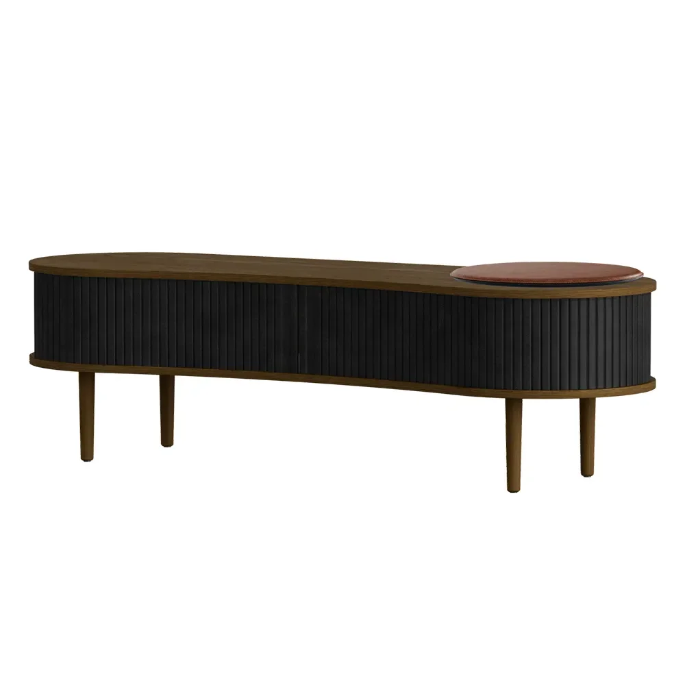 Audacious TV stand Dark Oak/Charcoal