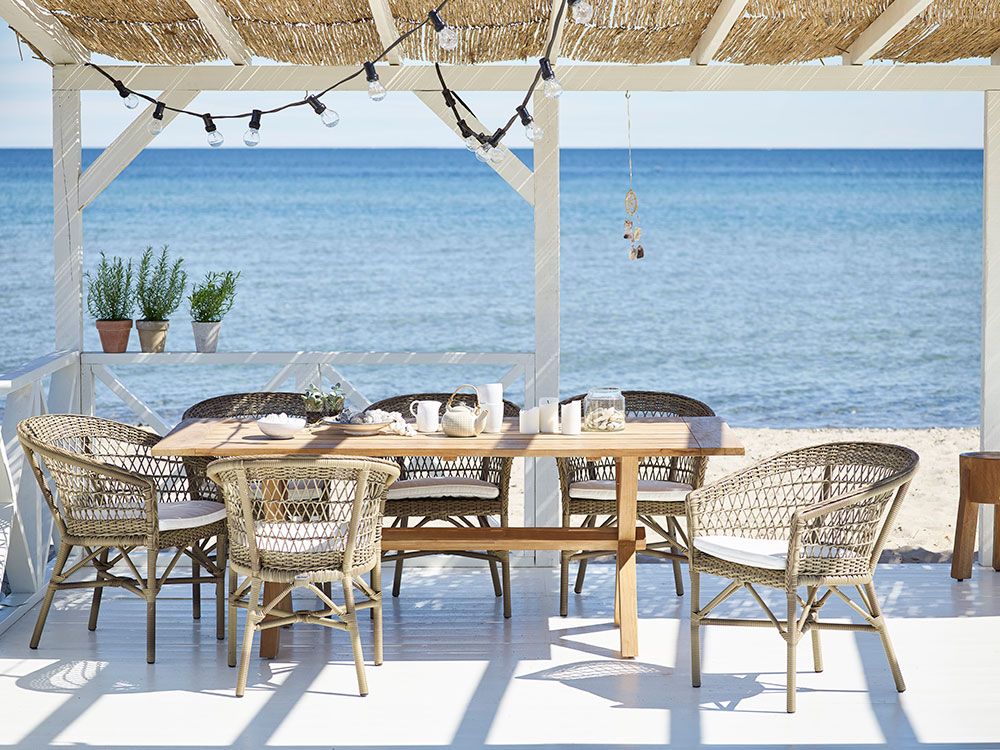 Emma chair antique outdoor rattan