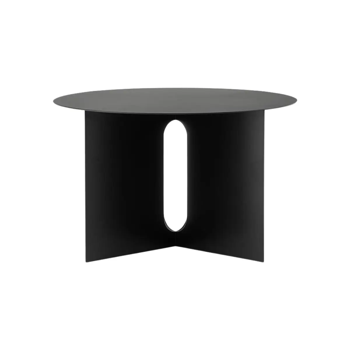 Androgyne Side table/base Black steel - Ø63 cm