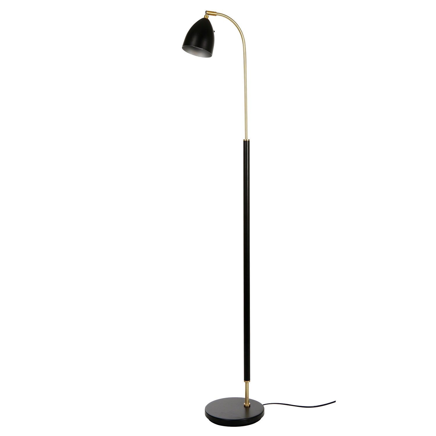 Deluxe Floor Lamp Black/Brass Mr16 Incl Light Source