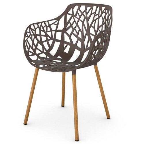 Forest armchair with Iroko upholstered legs Maracuja