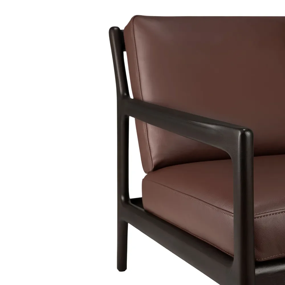 Jack Armchair Burgundy leather