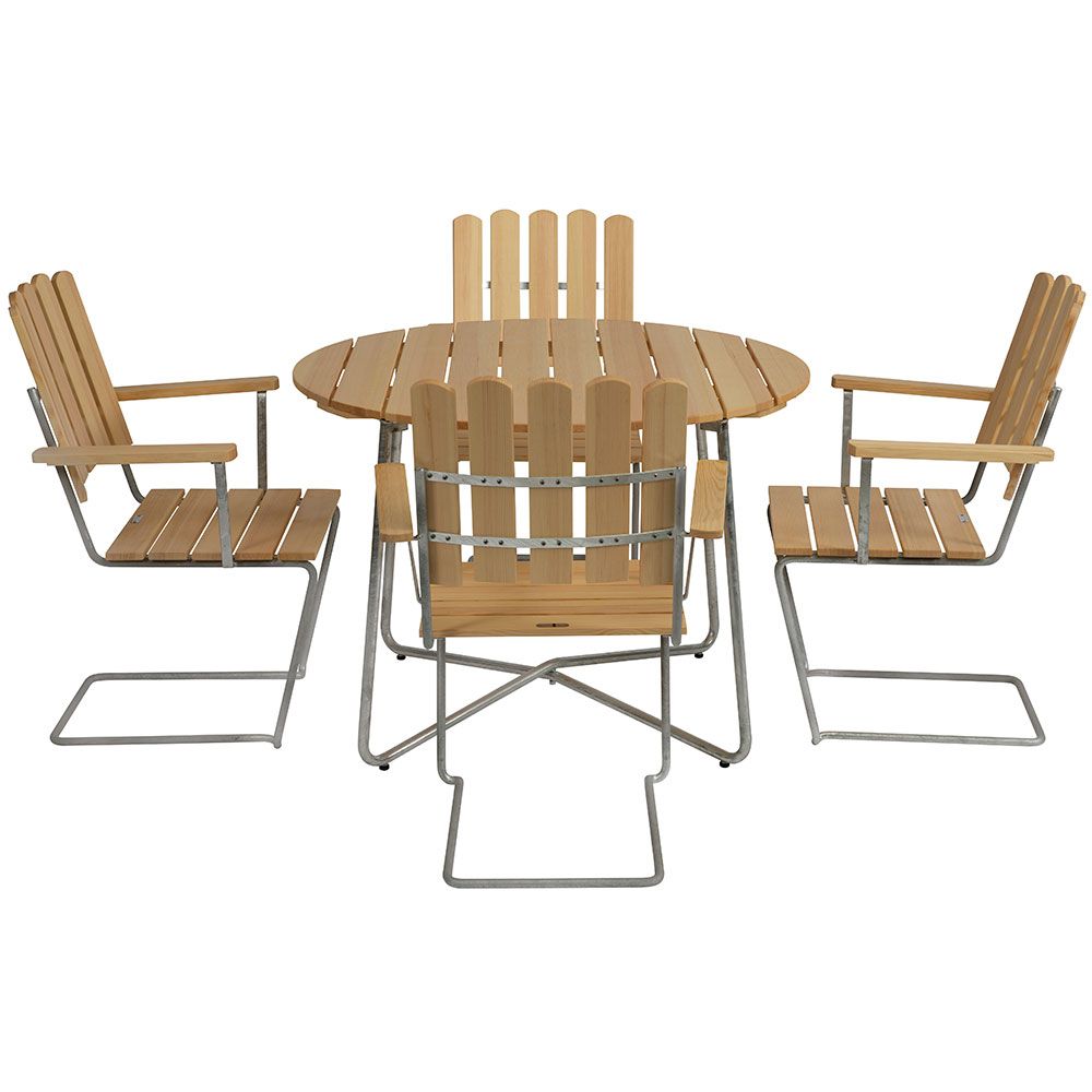 Dining group 9A Ø100Cm & A2 Pine