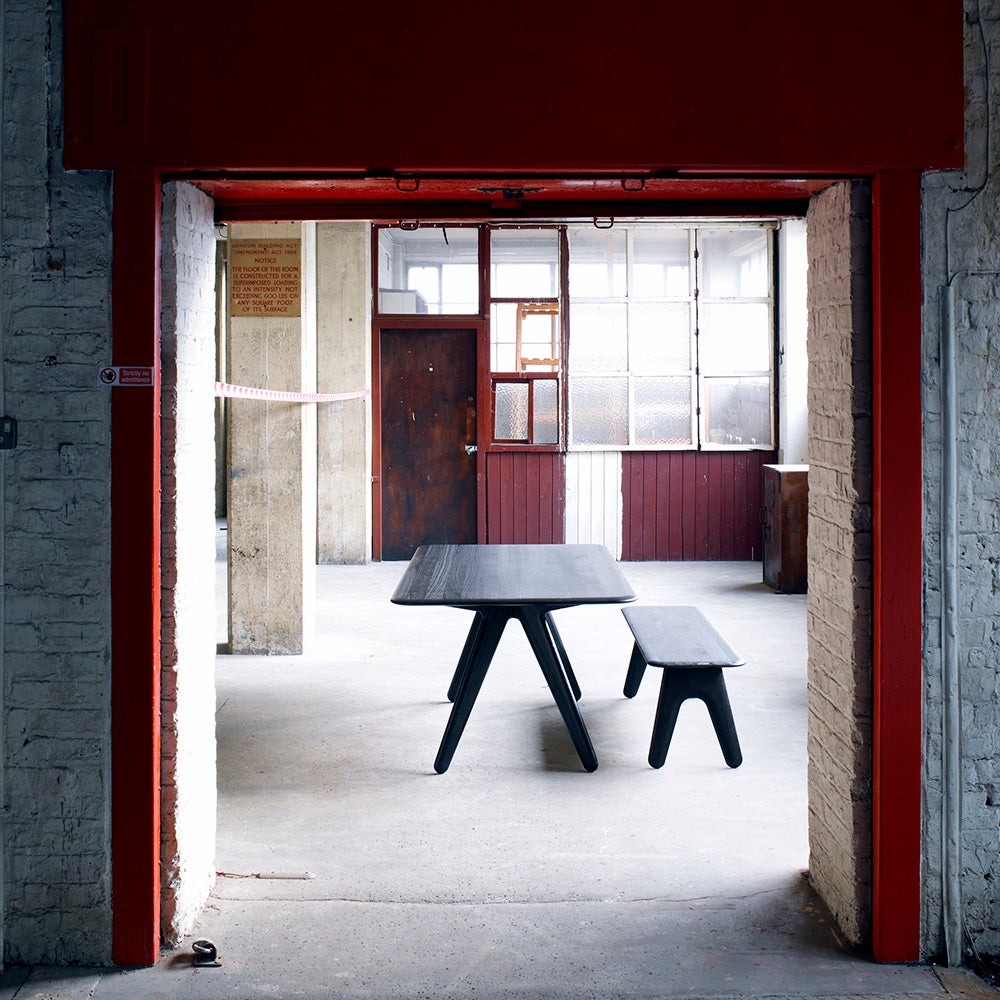 Slab dining table 200 cm black