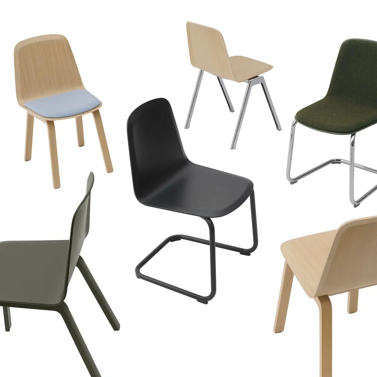  Brink Chair Oak/Chrome