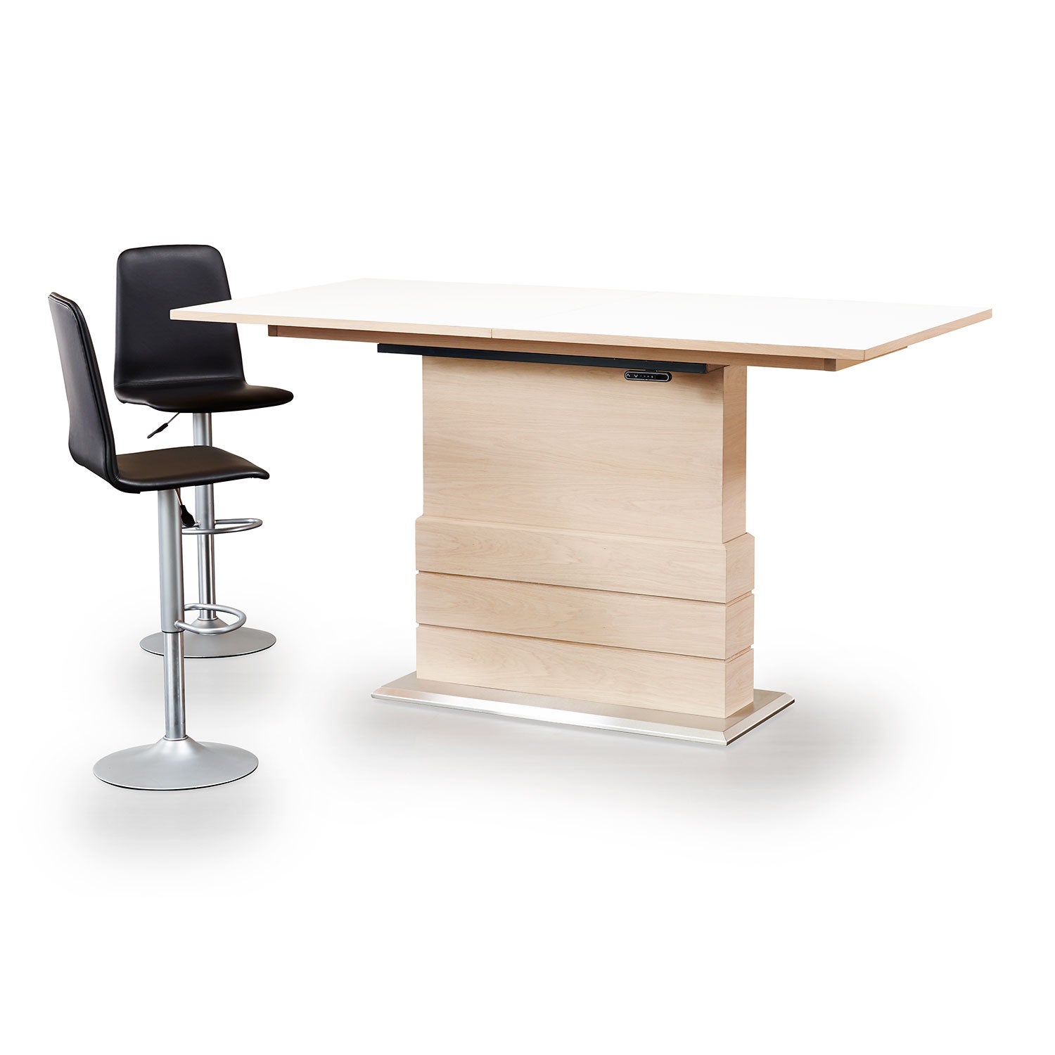 Sm30 Dining Table 100X200-280 cm Oiled Walnut / Black Laminate