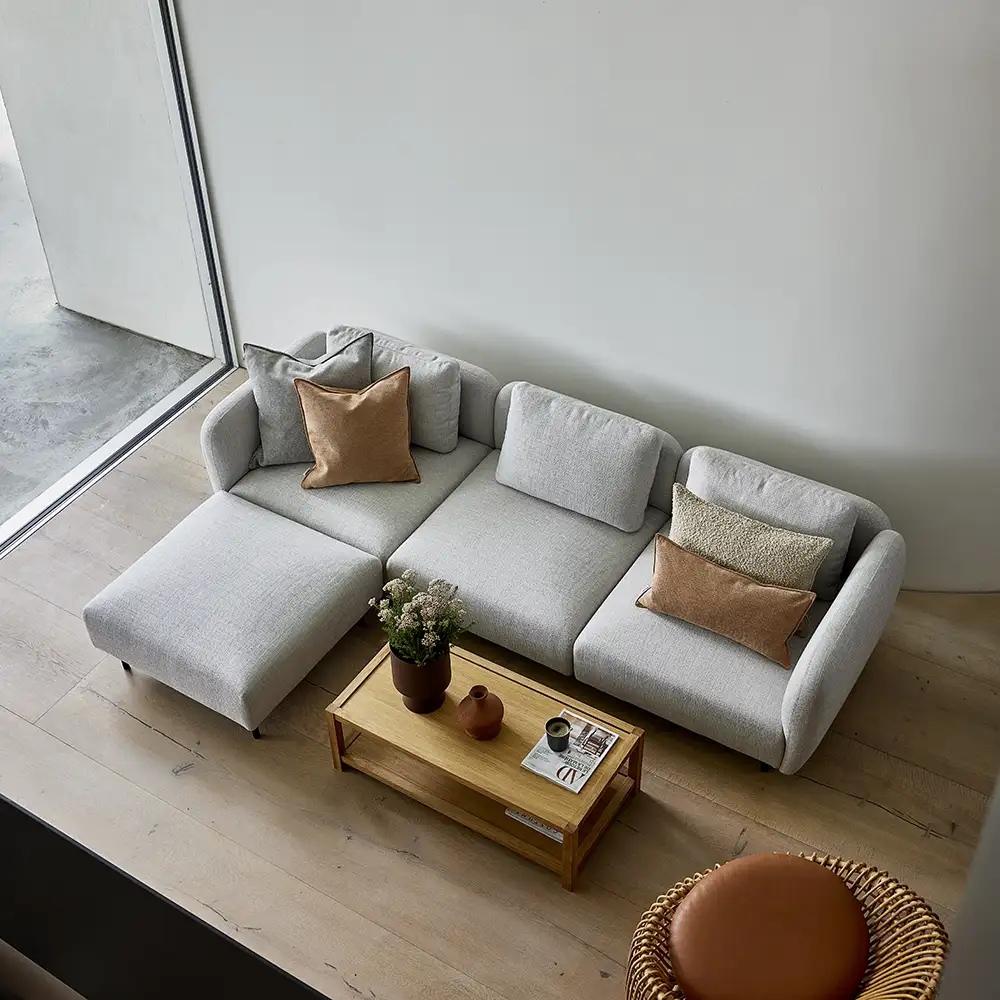 Aura pouf Light grey, Essence