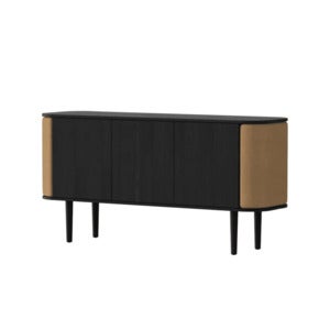 Treasures 3-door cabinet Black Oak/Sugar Brown