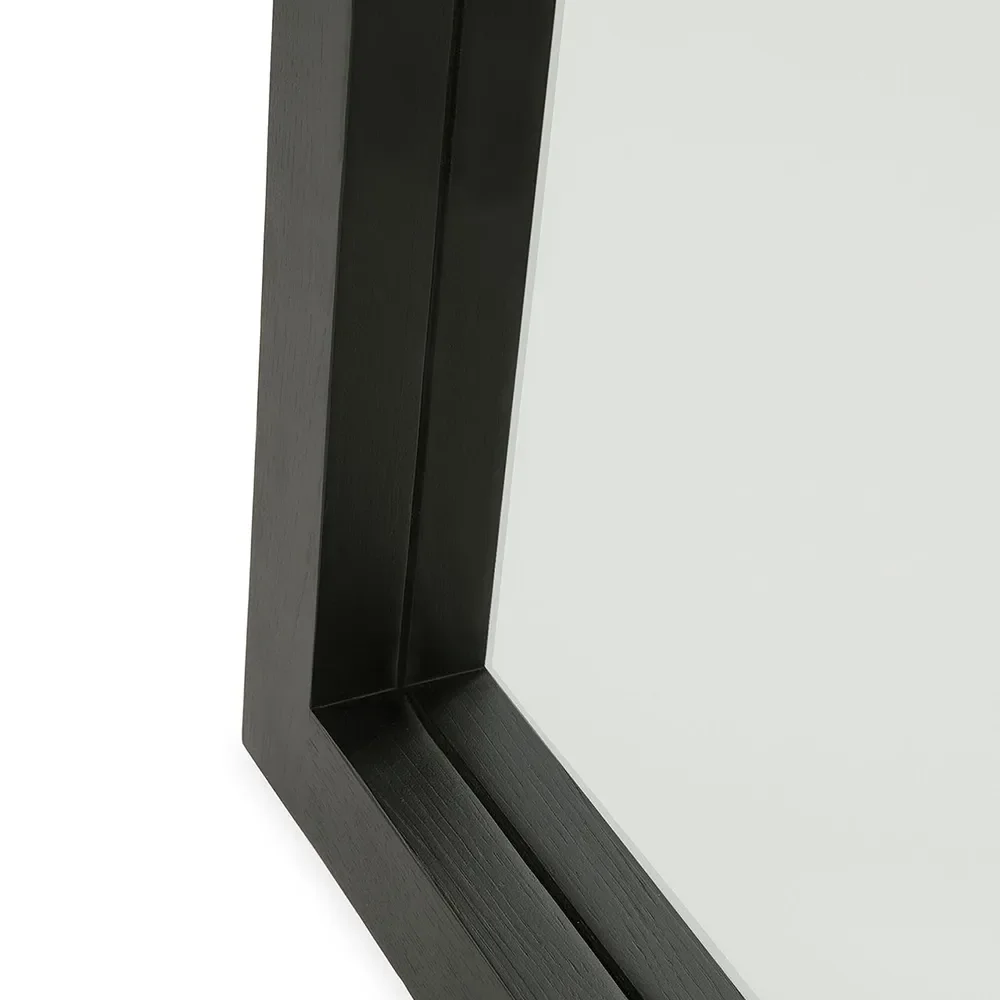  Light Frame floor mirror black lacquered oak