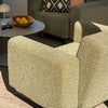 Bolster armchair Antracit / Teddy Verde