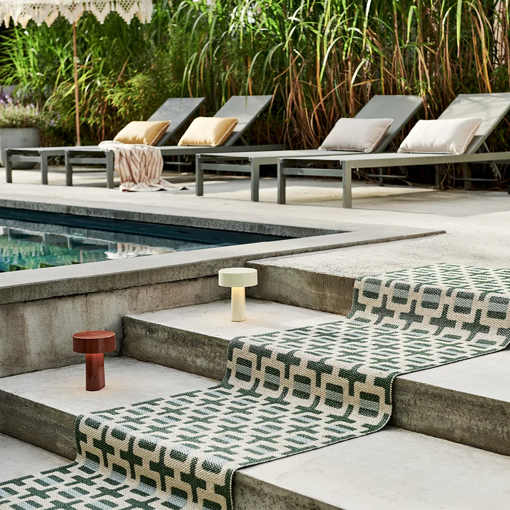 Tom rug Leaf/Cream/sage 70 x 180 cm