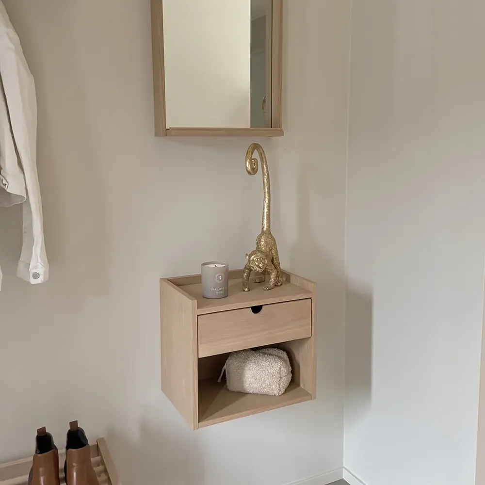 Hillmond bedside table white pigmented oak