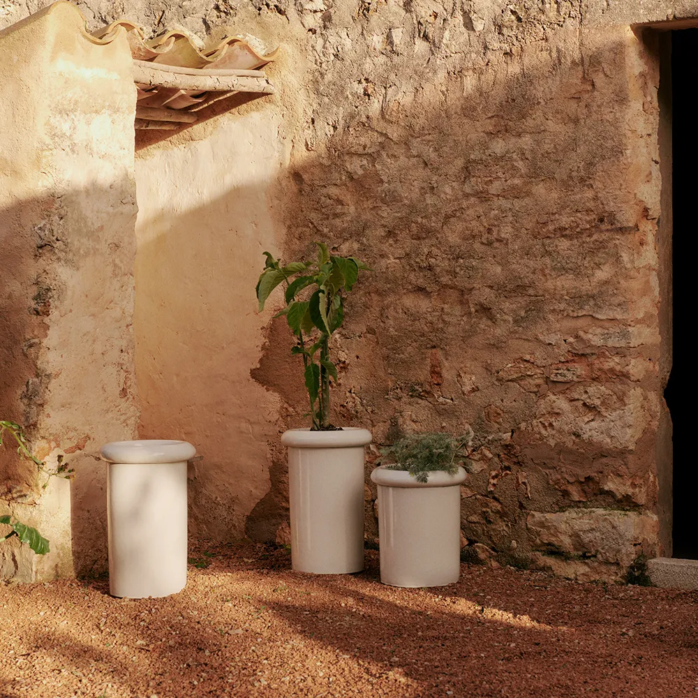 Rollo Pot H36 cm White