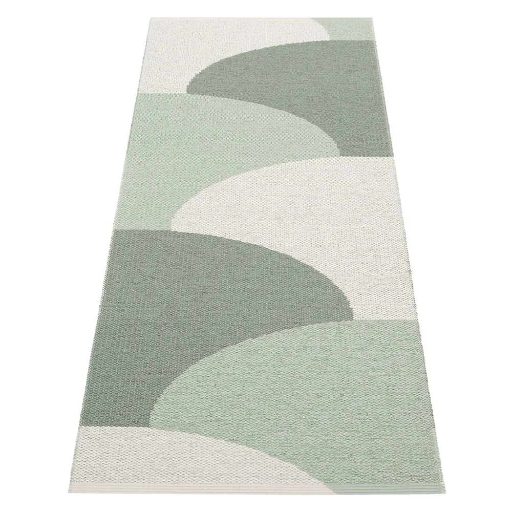 Hill carpet Army/Misty Mint/Fossil Grey 70 x 180cm