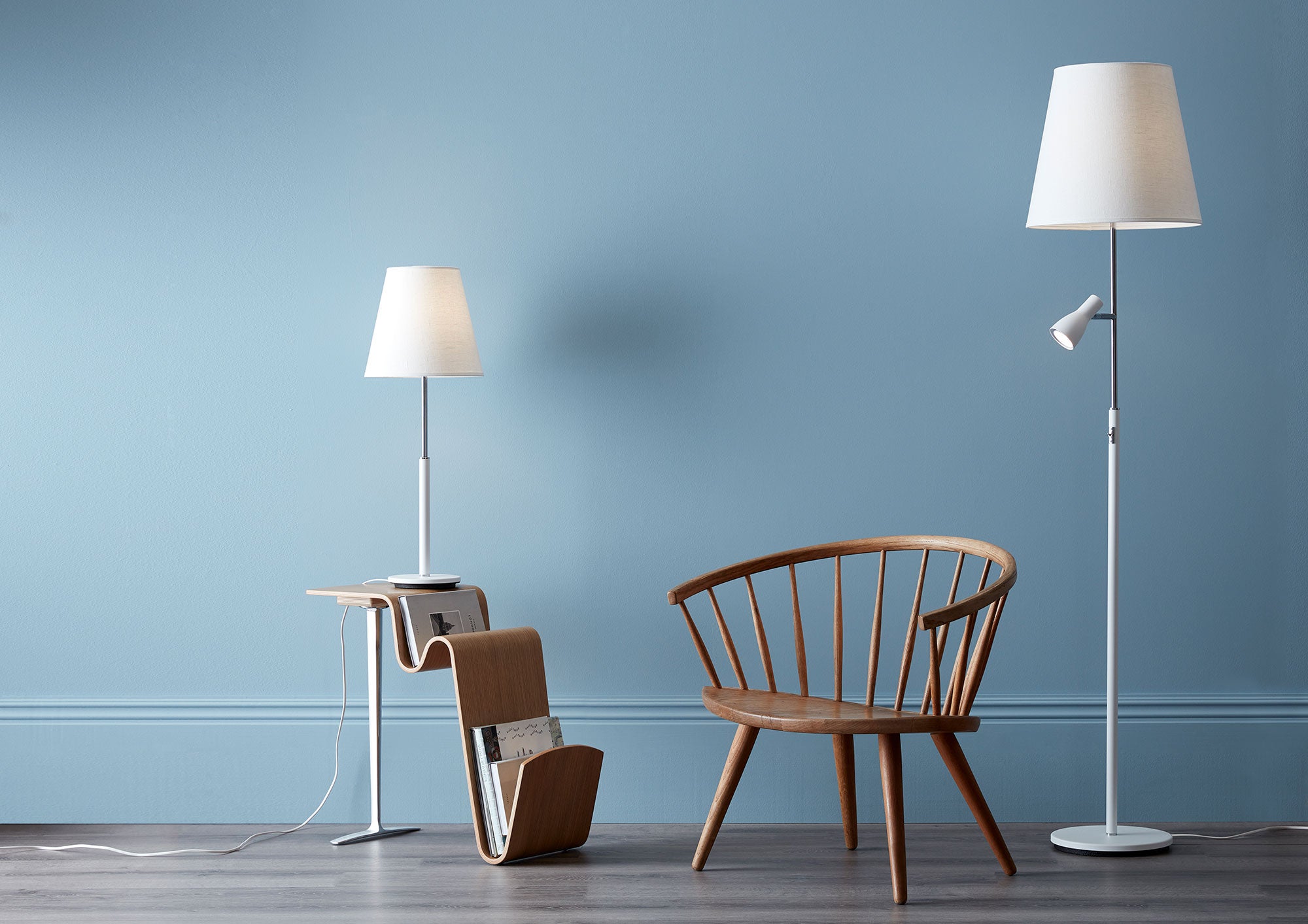 Costello Floor Lamp Matt Black E27+Mr16 Incl Light Source Excl Textile Shade