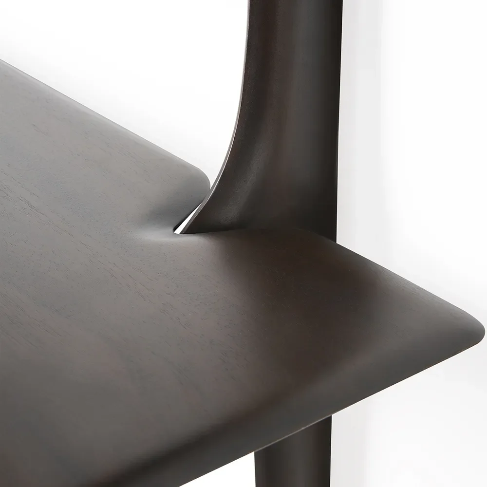 PI Wall shelf Mahogany dark brown 2 shelves