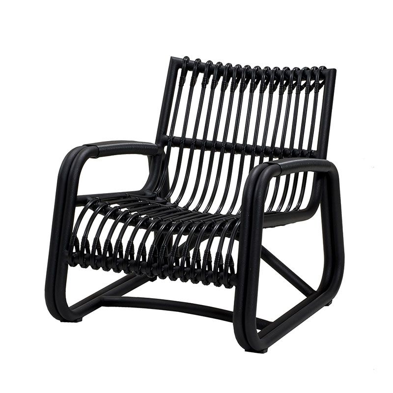 Curve lounge chair outdoor Lava grey