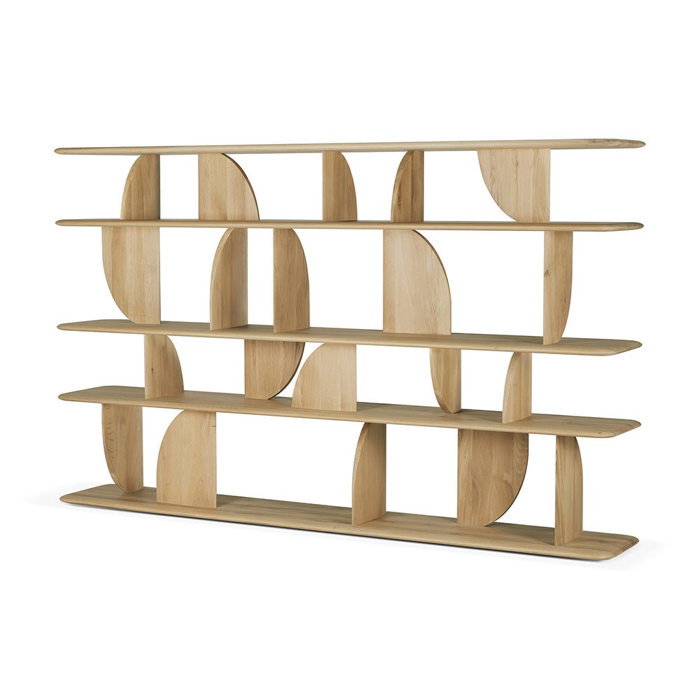 Geometric Shelf Oak 210x35x130 cm