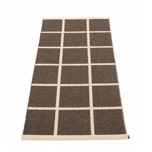 Woven Rug Criss Dark Brown 70x150 cm