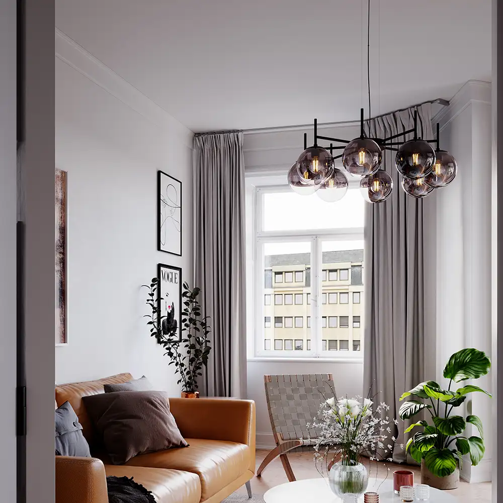 Boyle Ceiling Light Smoke Grey