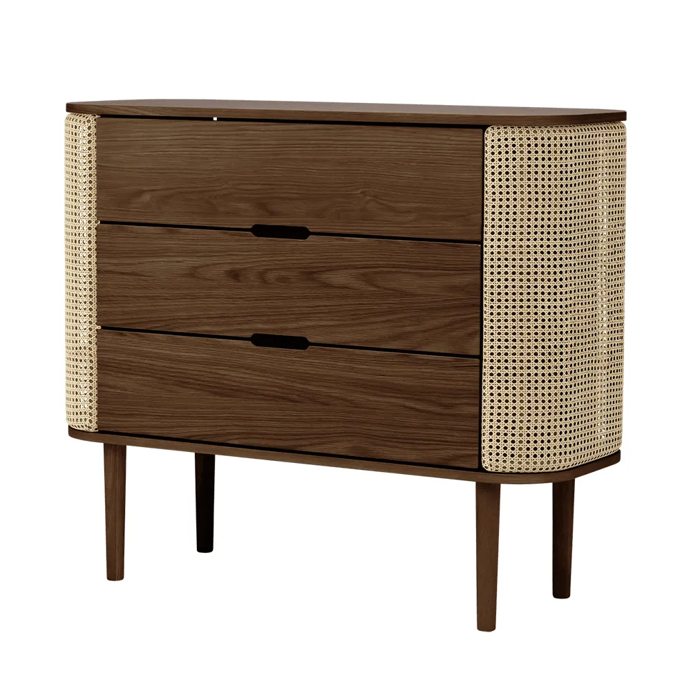 Treasures Chest of Drawers Dark Oak/Venetian Cane