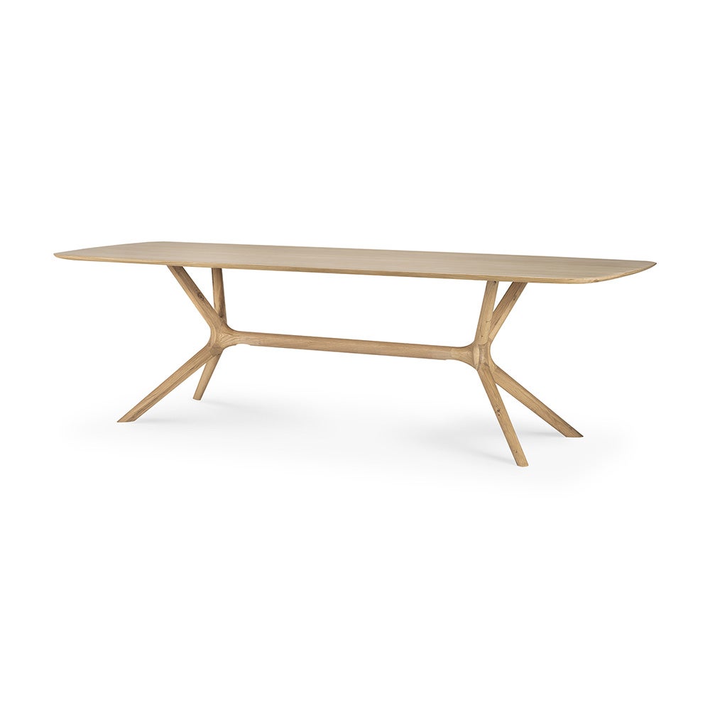 X Dining table Oak 250x100x76 cm