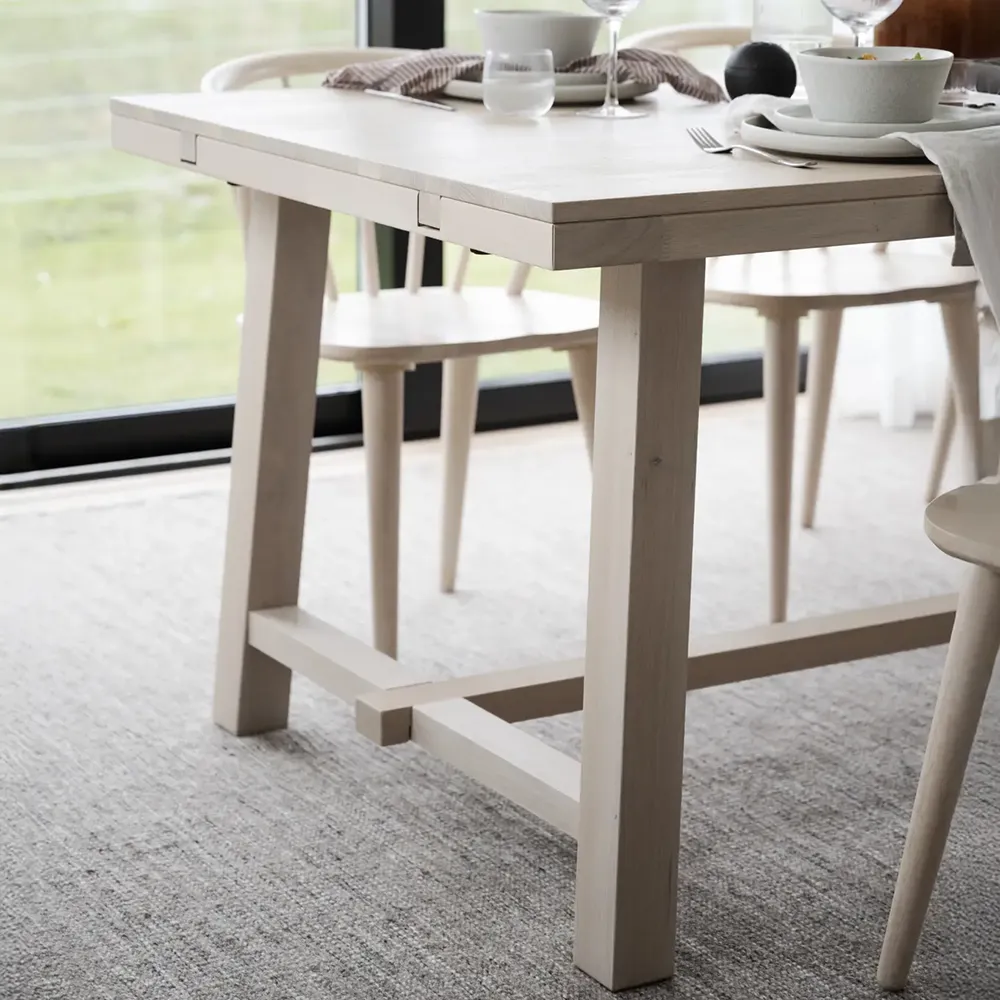 Brooklyn dining table 220x95 cm white pigmented oak