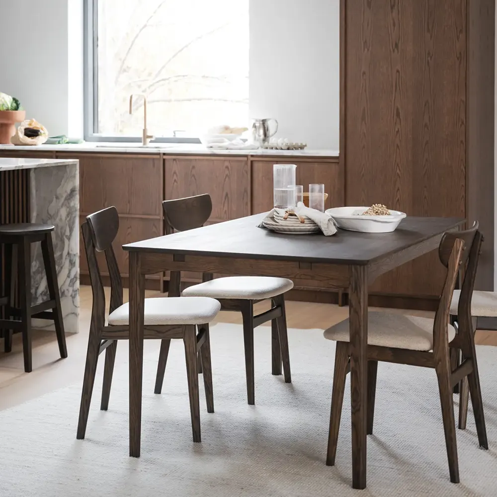 Rodham chair brown oak/beige