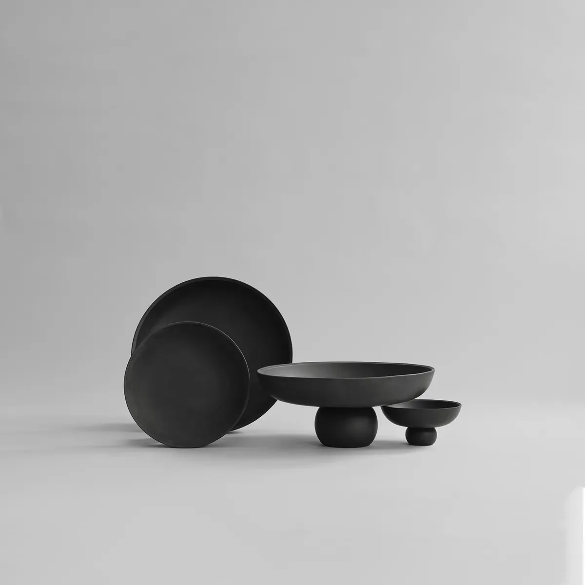 Hand-painted Decorative Bowl Baburu Big Black Ø 43 cm