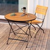 Brewer table  Ø 85 cm  Black / Teak