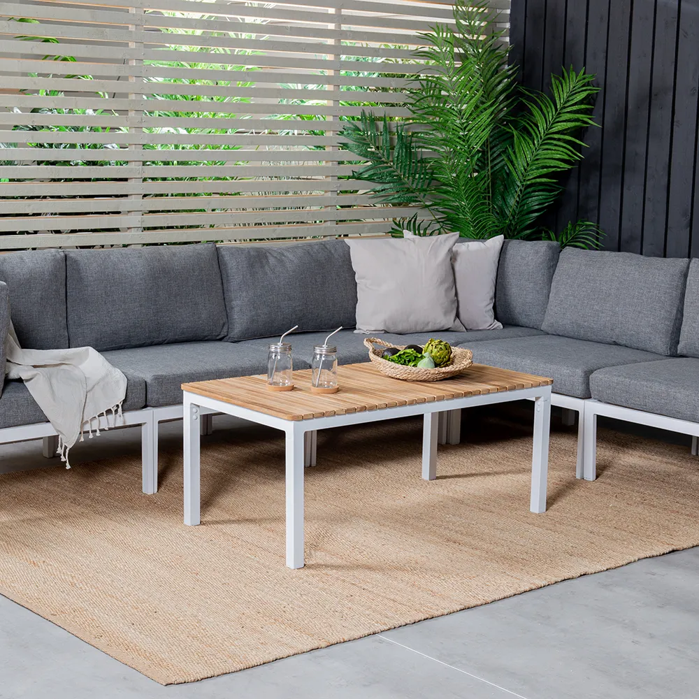 Brasilia coffee table White/Teak