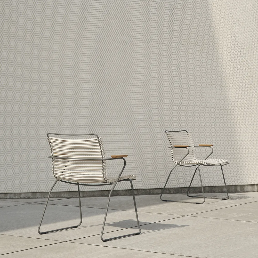 CLICK Armchair white/Grey/Bamboo