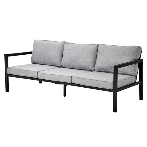Belfort 3-seater sofa   including cushions black / Peral Grey