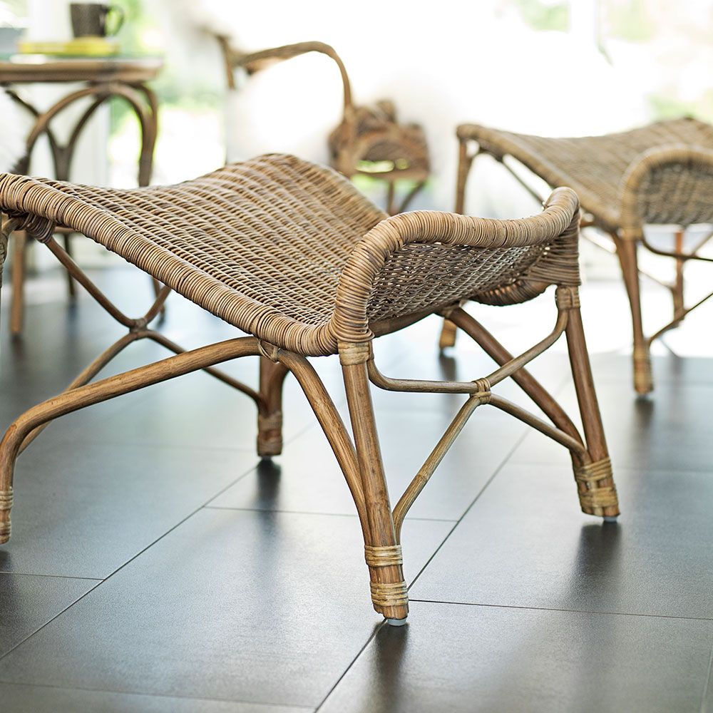 Praktö Footstool Natural rattan