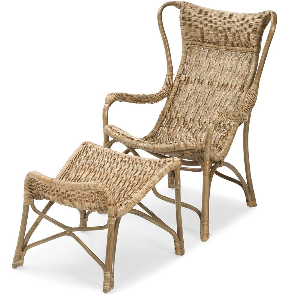 Praktö Footstool Natural rattan