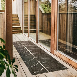 Woven Rug Leif Dark Brown 70x180 cm