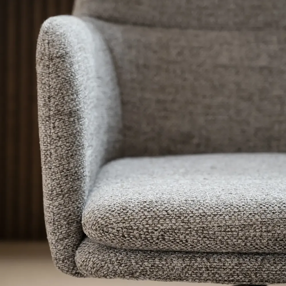 Gladstone chair with armrests dark beige