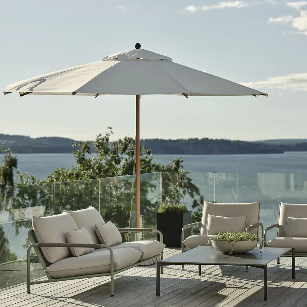 Paliano parasol 350 cm natural/white