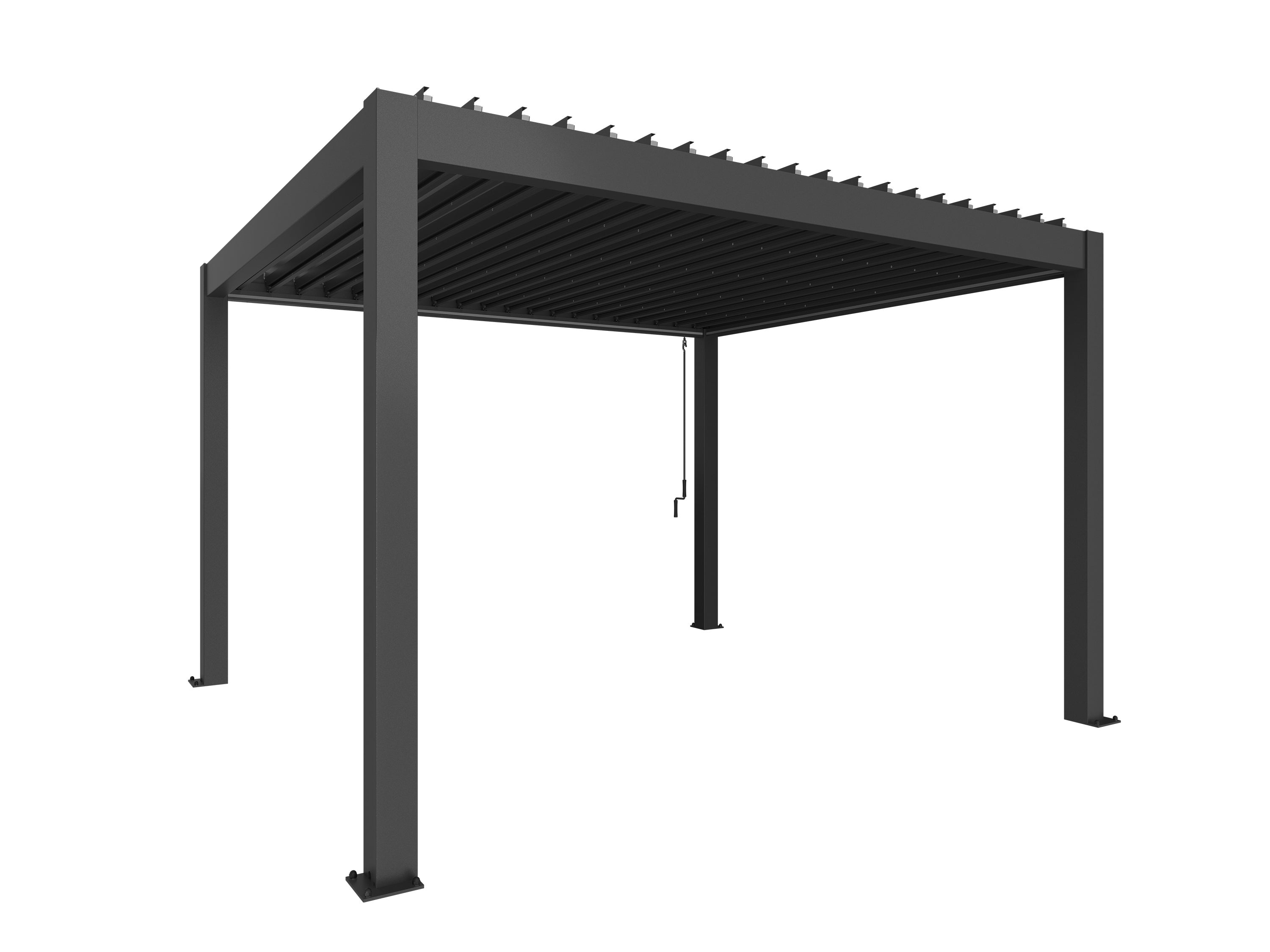 Pergola storlek 4 x 3.5 metallic dark gray