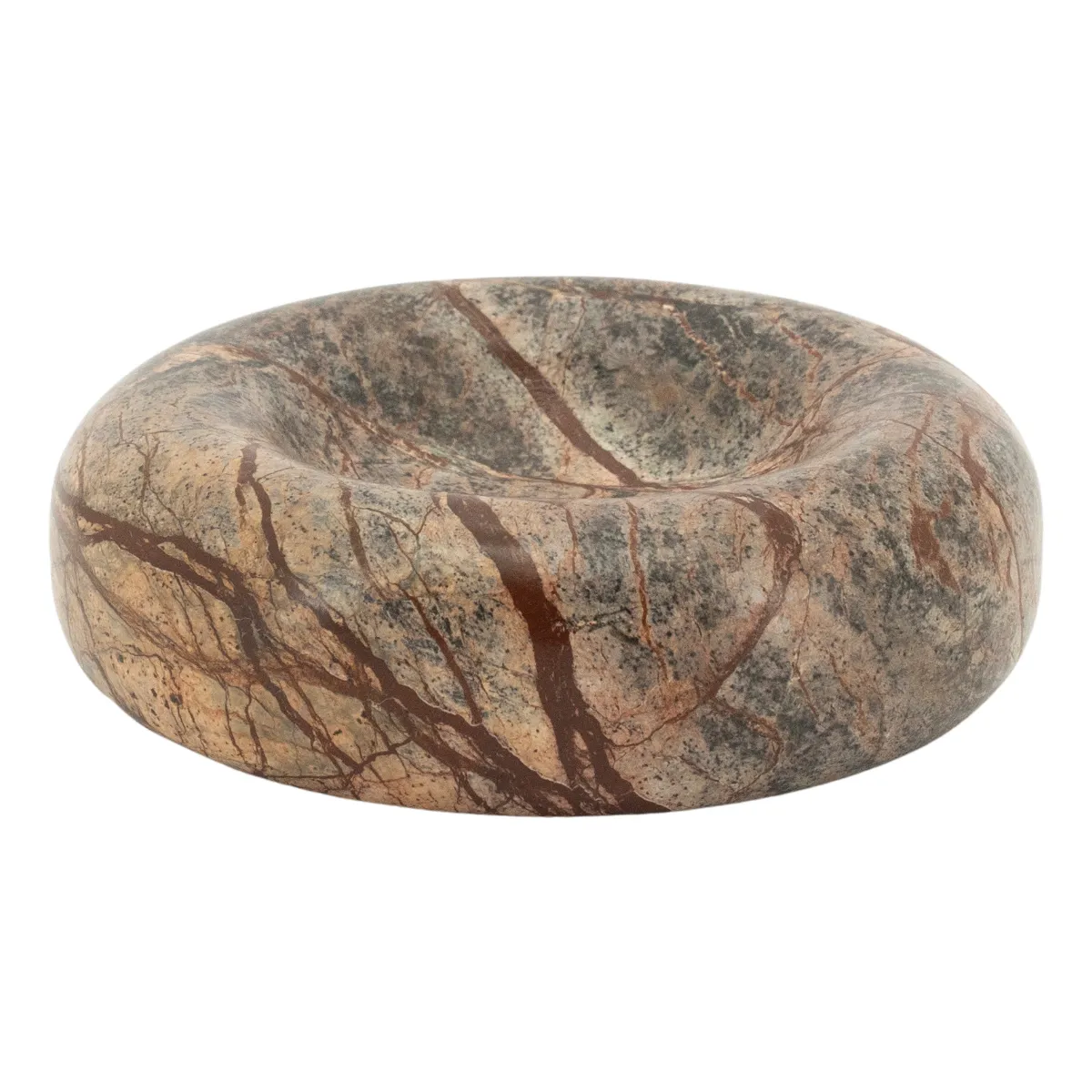 Donut extra small Bowl 12x12x4 cm Marble Brown