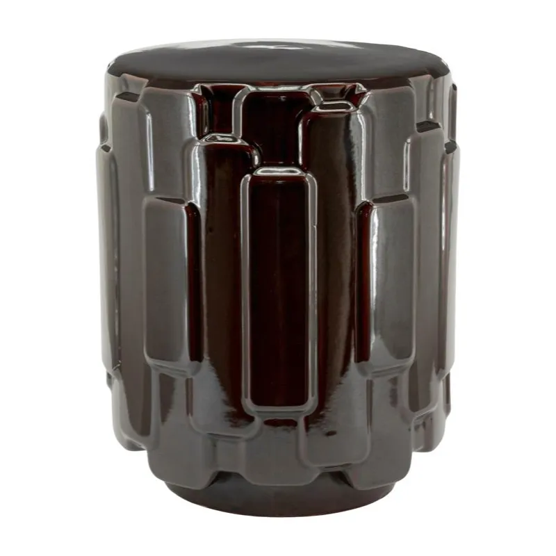 Geary Side table 37,5x37,5x44 cm Earthenware Brown