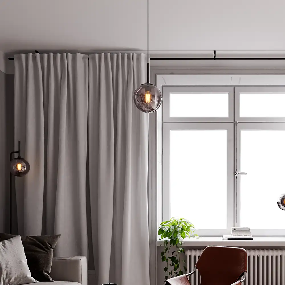 Boyle Ceiling Light Ø18cm Smoke grey